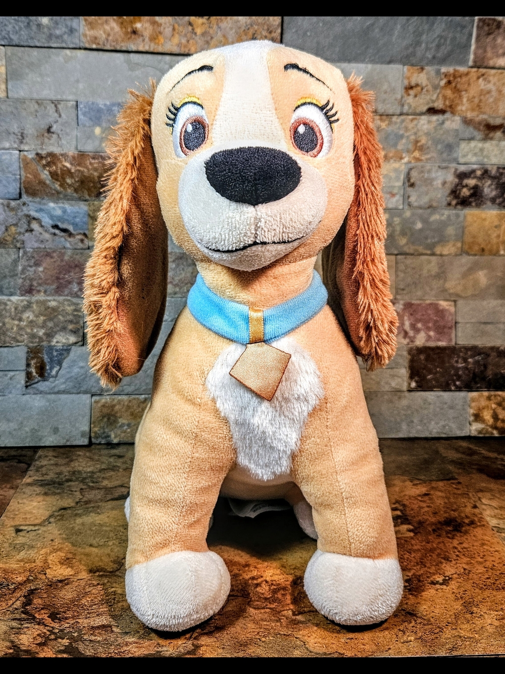 Lady & Trump Plush / Stuffed Animal Toy • Original Disney Store • Beige/Brown •